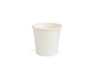 Weißer Kaffeebecher (Espresso), PLA beschichtet 120ml/4oz.