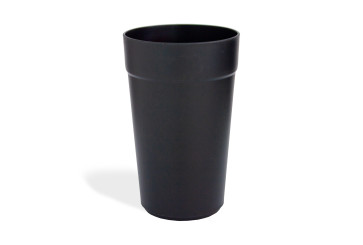 Schwarzer Mehrwegbecher | wiederverwendbarer To Go Becher | 400 ml