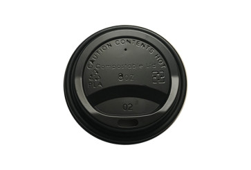Deckel schwarz (PLA) für Kaffeebecher 8oz/240ML