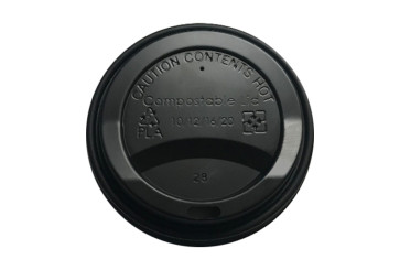 Deckel schwarz (PLA) für 300-360-480ml/ 10-12-16oz Becher