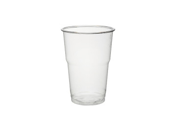 Transparenter Becher (Bier/Frisch) unbedruckt, RPET (250ml)