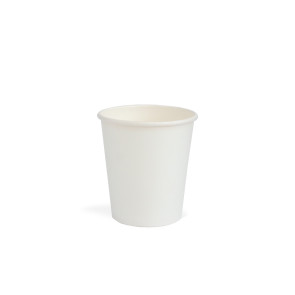 Weißer Kaffeebecher, PLA beschichtet 210ml/7oz.