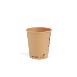 Brauner Kraft-Kaffeebecher, PLA beschichtet 210ml/7oz.
