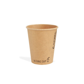 Brauner Kraft-Kaffeebecher, PLA beschichtet 240ml/8oz.