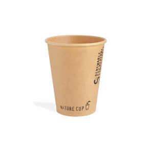 Brauner Kraft-Kaffeebecher, PLA beschichtet 360ml/12oz.