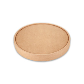 Deckel für Kraft Salatschale 15 cm aus Kraftpapier