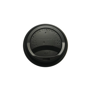 Deckel schwarz (PLA) für Kaffeebecher 8oz/240ML