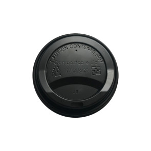 Deckel schwarz (PLA) für 300-360-480ml/ 10-12-16oz Becher