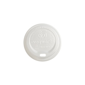 Deckel (CPLA) weiß für baumfreien Naturbecher 7oz/ 210ml